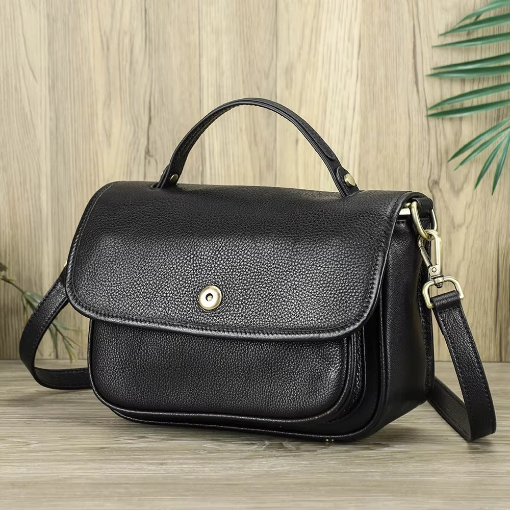 Thompson Medium Pebbled Leather Satchel in BLACK - Sale  Black pebbled leather satchel main image 1