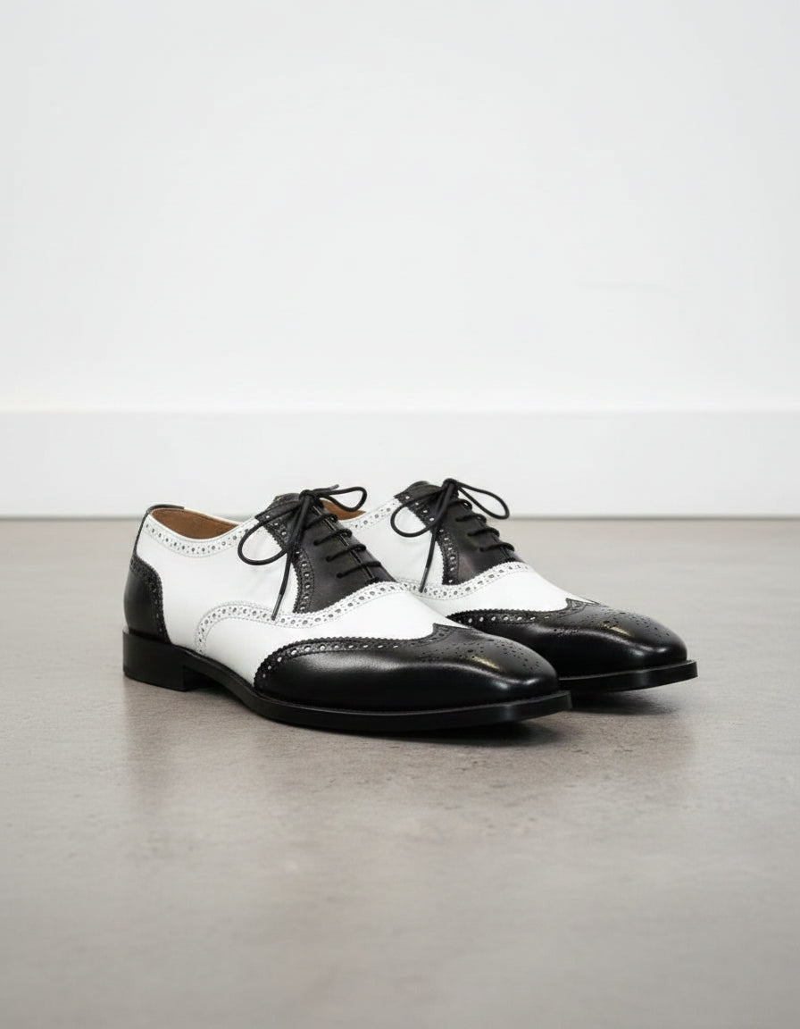 Handmade Men Spectators Shoes, Men Two Tone Wingtips Leather Dress Sho –  Rebels Market
