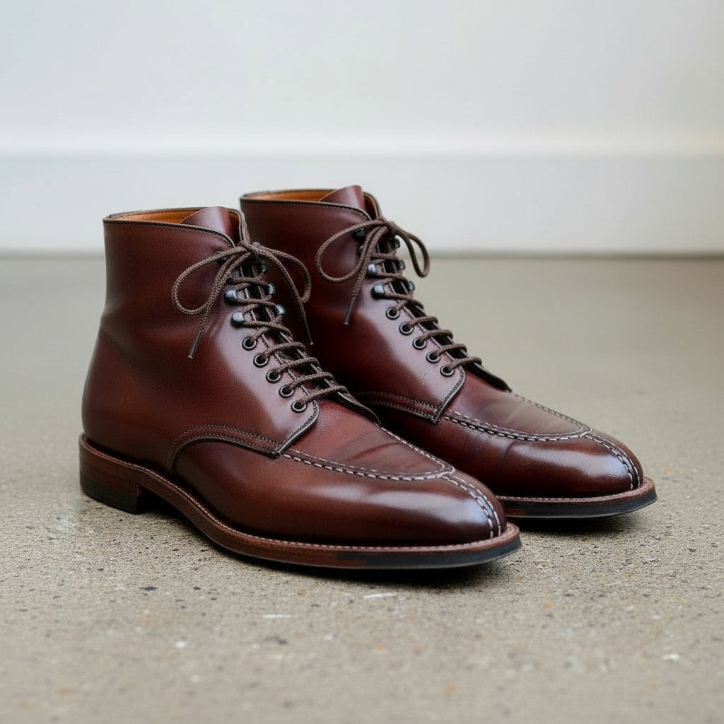 mens lace up dress boots Handcrafted Maroon Lace-Up Ankle Neck_Polo Collar Cloud 9 Bardot Neckline and any time you Color:LIGHT KHAKI