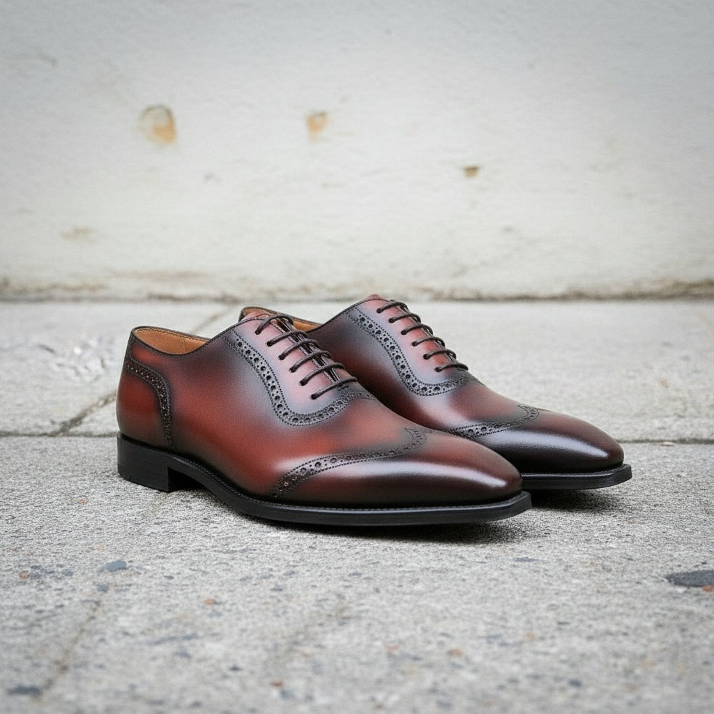 Handmade Men Wingtip Dark Burgundy Formal Shoes, Wing Tip Dress Shoes Rebels Market Handmade Men Wingtip Dark Burgundy Formal Shoes, Wing Tip Dress Shoes Rebels Market