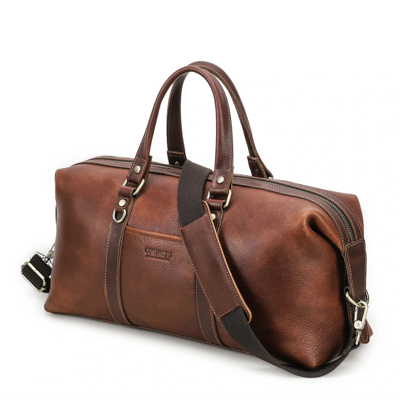 brown leather travel duffel bag Men's Brown Leather Duffel Bag — Burley