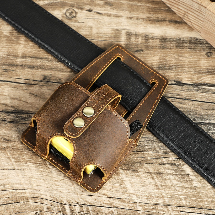Brown Leather Holster Utility Belt Leather Holster Bag, Hip Belt With Leg Strap, Brown Unisex  main image 3