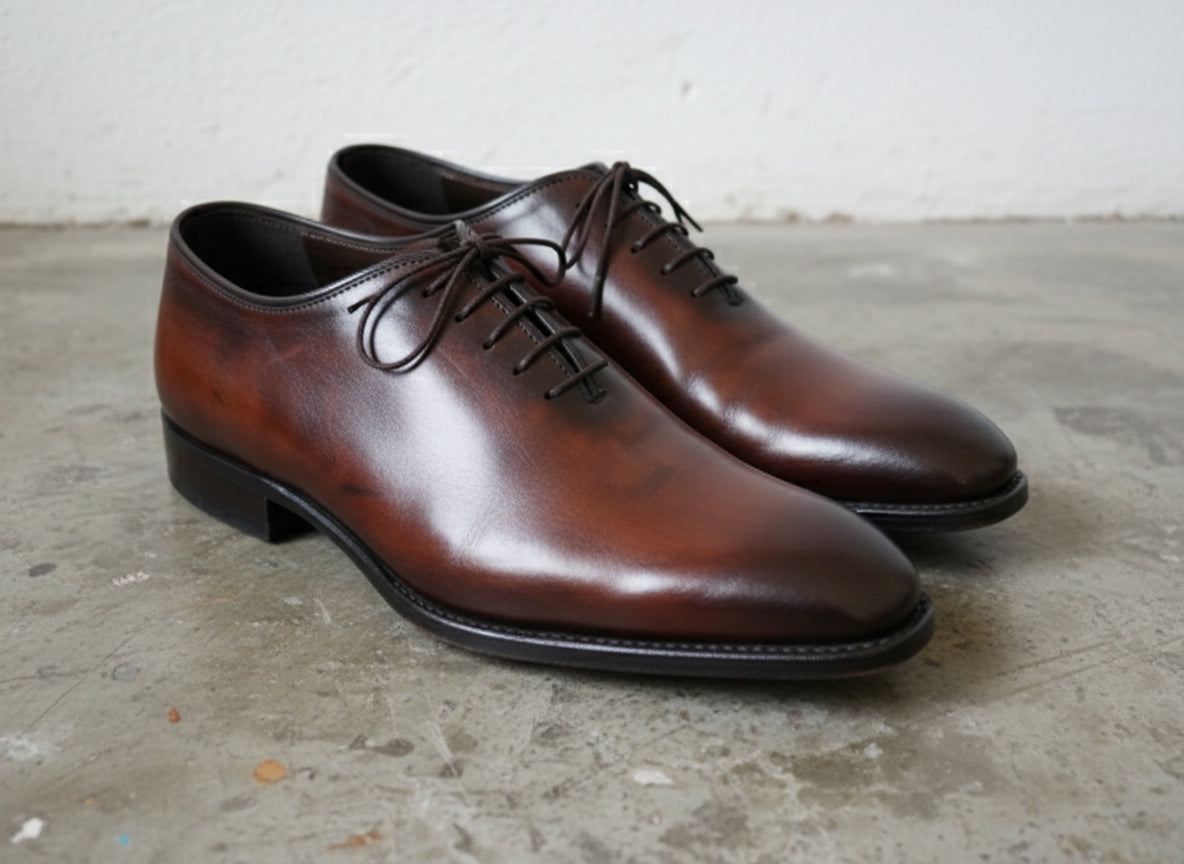 Handmade Men Maroon Leather Oxfords Dress Shoes - Men's Leather Formal Shoes | Rebels Market US 6.5 / Maroon / D