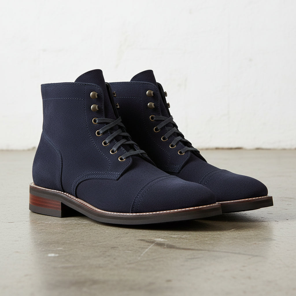 Midnight Suede Thursday Boots Suede Men's Navy Blue Suede Lace-up