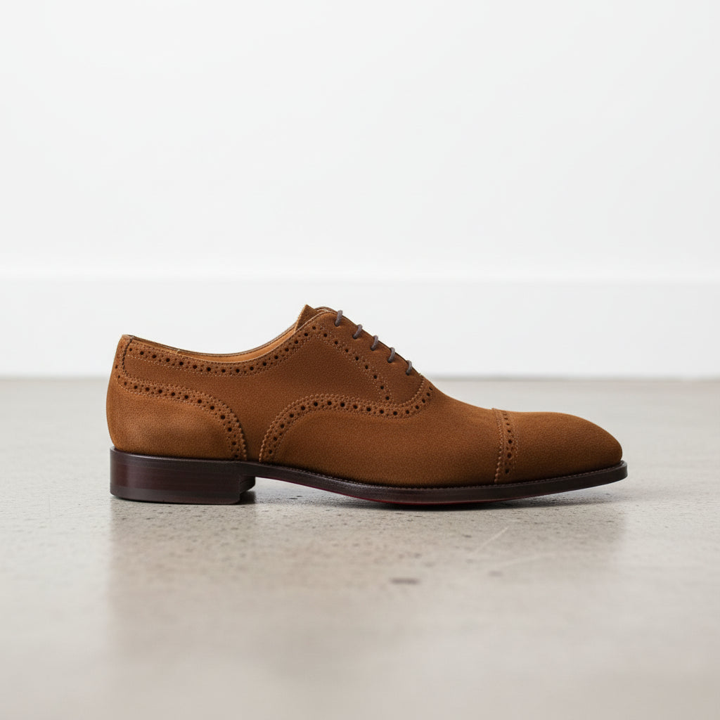 Handmade Mens wear brown suede oxford shoes, Mens fashion dress shoes   Rebels Market