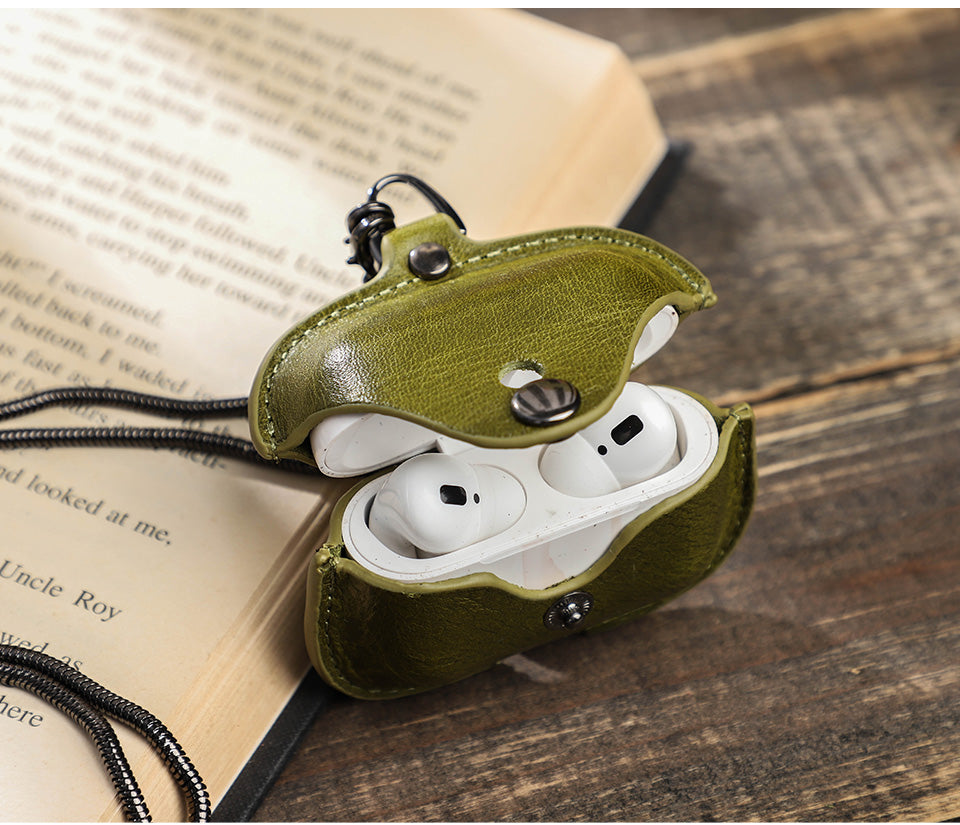 Green Leather Earbud Case - Ashton – Rebels Market