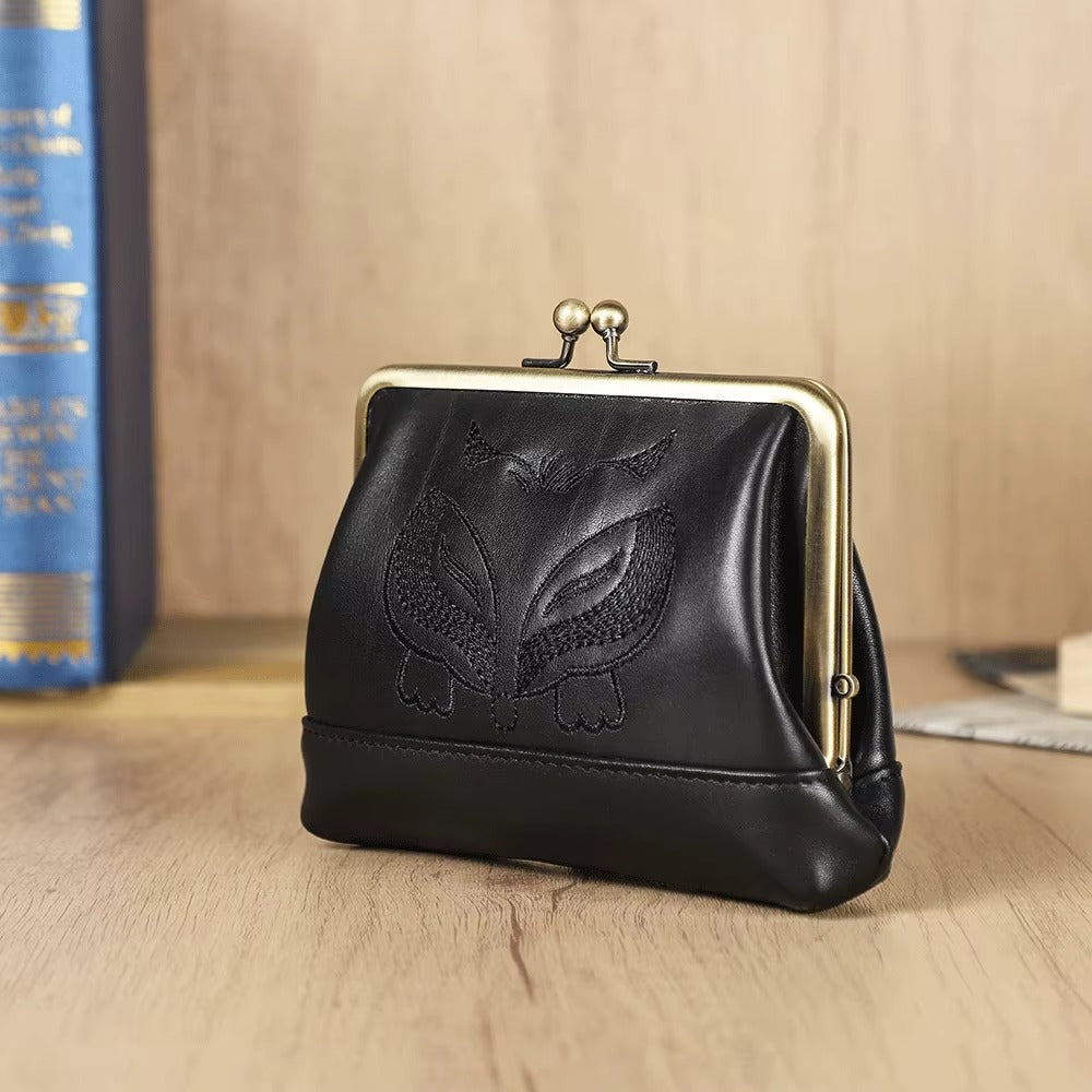 Women's Leather Kiss Lock Coin Purse – Rebels Market