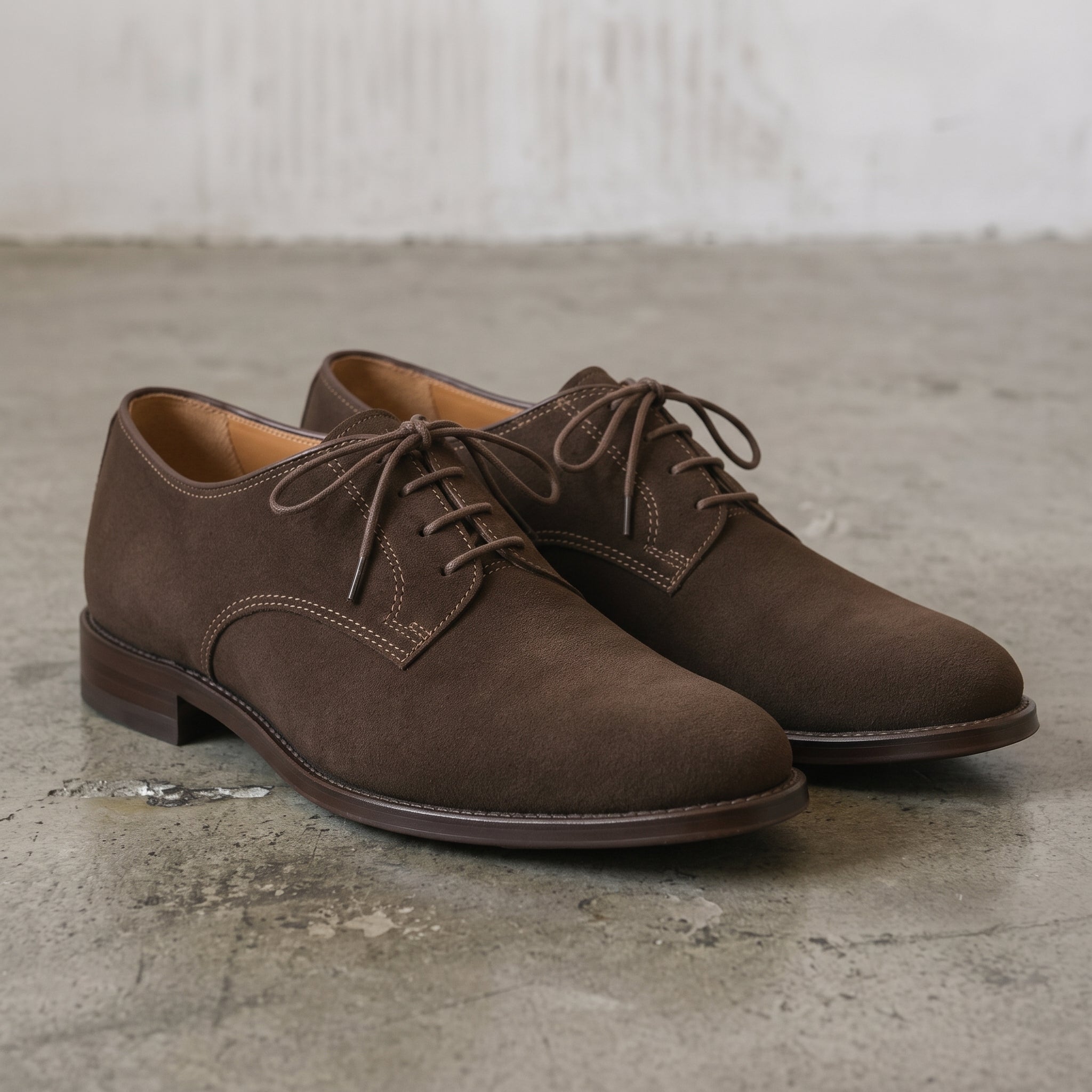 Handcrafted Men's Classic Brown Suede Oxford Dress Shoes