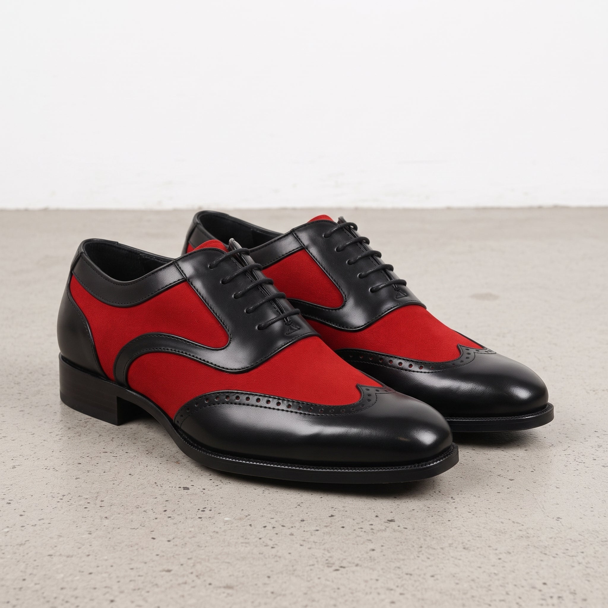 red and black men's dress shoes Handmade Two Tone Wingtip Brogue Party - Spectator Leather Shoe Style:Over The Shoulder these shoes reflect a Color:Light Teal 22 Best moana dress