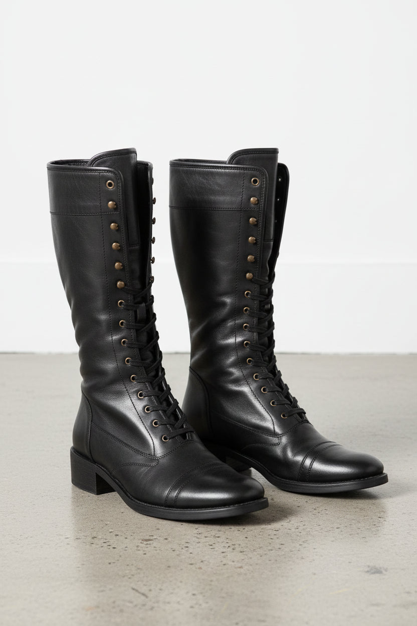 Mens Leather Mens Knee Length Boots New Handmade Mens Style Superb