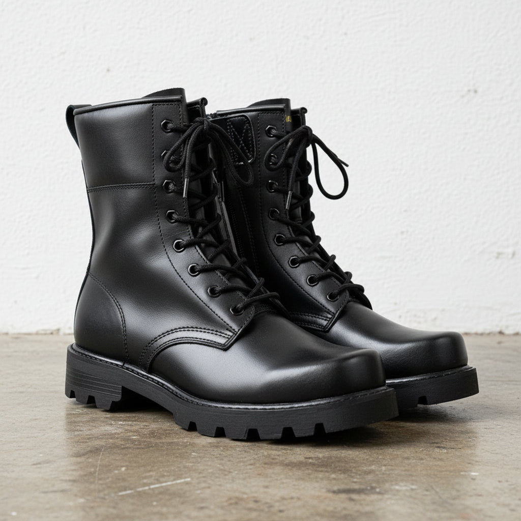 New Men Black Boots, Men Combat Boot, Men Lace Up Boot, Mens  display picture 3