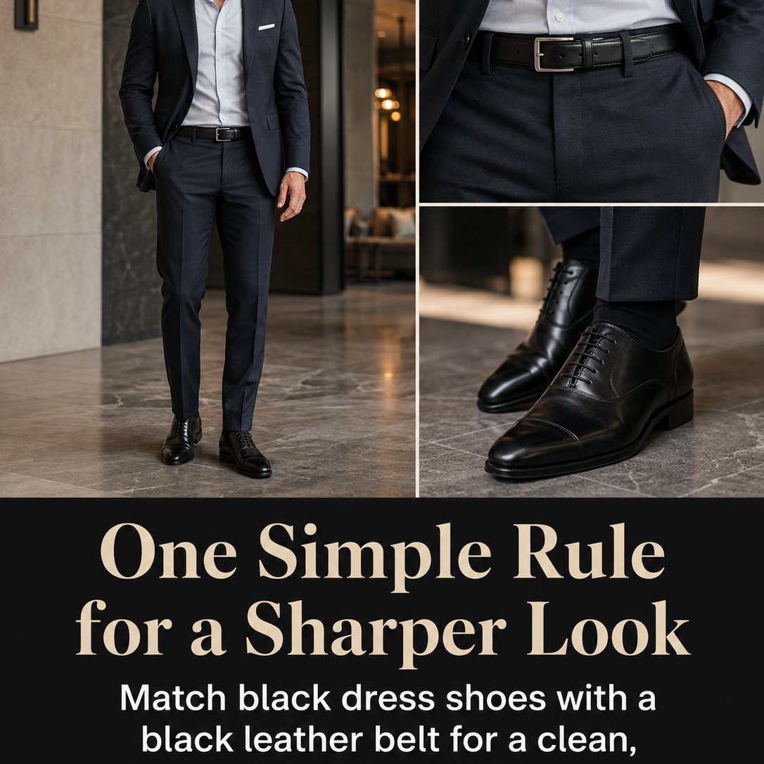 Men's Black Cap-Toe Leather Oxfords — Sotheby