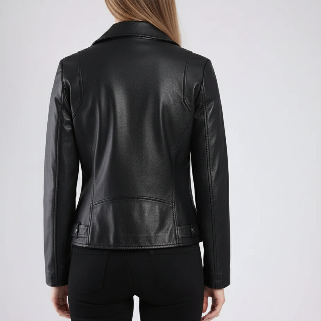 Women's Handmade Moto Leather Jacket