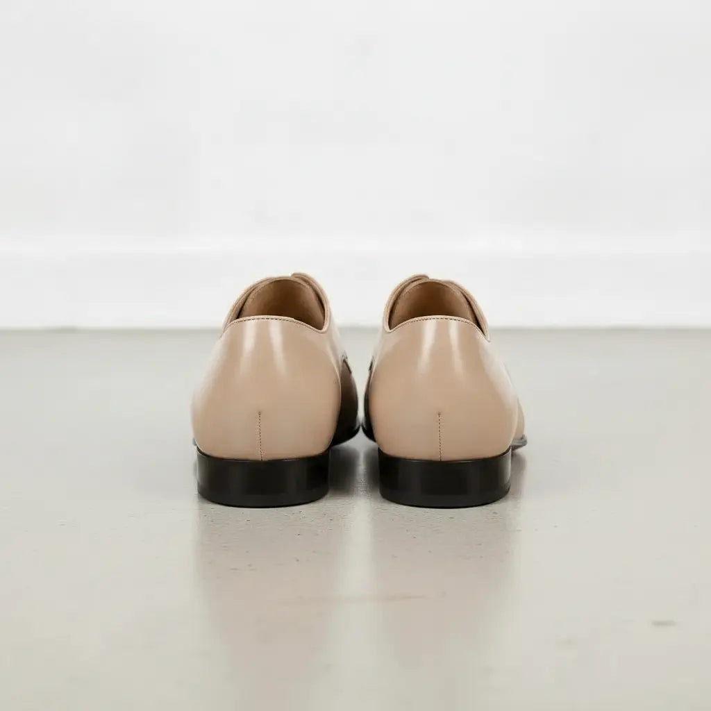 Men's Tan Cap-Toe Suede and Leather Oxfords — Doveton