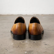 Men's Tan and Dark Brown Cap-Toe Leather Oxfords — Heswall