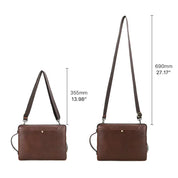 Men's Leather Crossbody Bag, 14-Inch Multifunctional Laptop Sleeve Case Shoulder Bag— Cranbourne