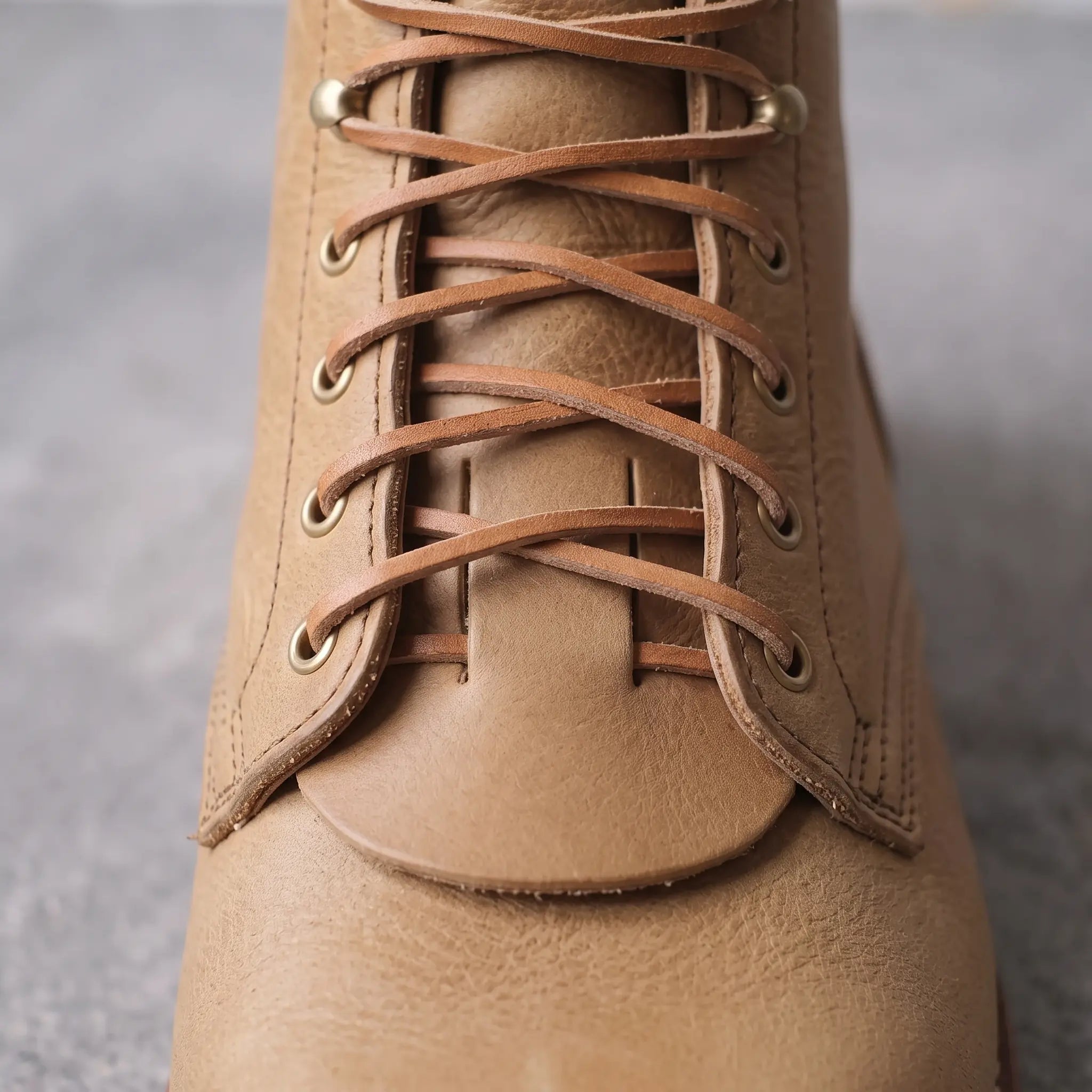 Tan Distressed Full Grain Leather Boot Kilties - False Tongues — Abbergate