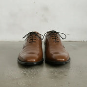 Men's Brown Alligator-Embossed Leather Oxfords — Booker