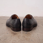 Men's Black Wholecut Leather Oxfords — Perceval