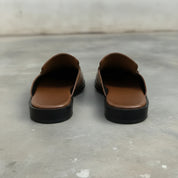 Men's Brown Apron-Toe Leather Bit Loafers