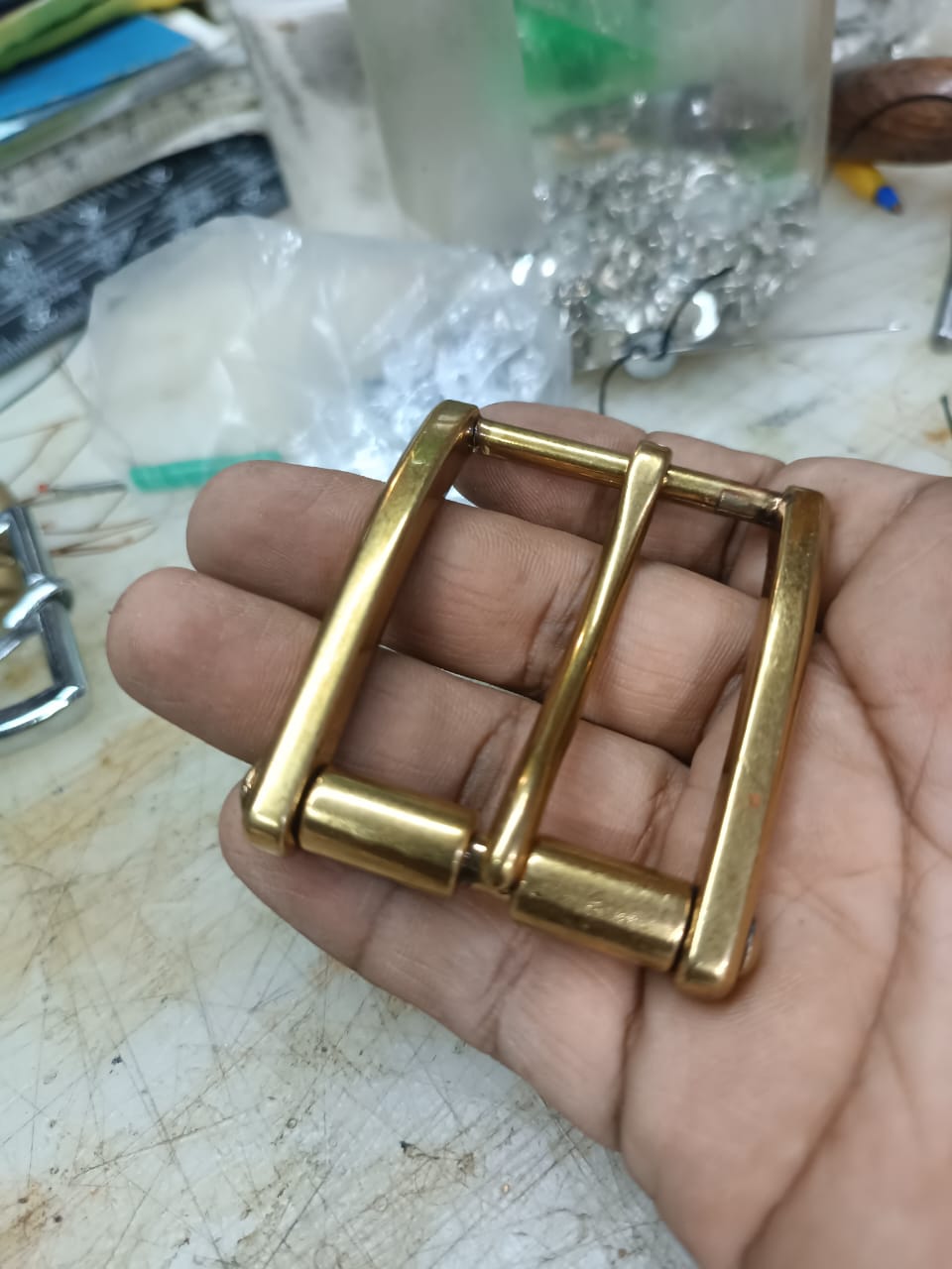 Men's Waterproof Travel Toiletry Bag, Canvas and Leather Minimalist Design