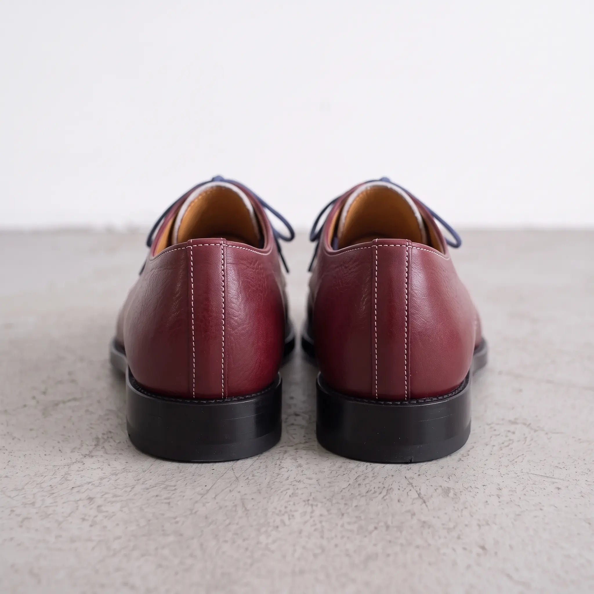 Men's Burgundy and White  Leather Derby Shoes — Fosbrooke