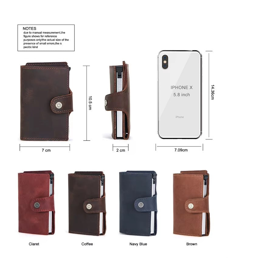 Men's RFID Blocking Leather Card Holder Wallet