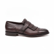 Men's Dark Brown Fringe Leather Kiltie Loafers — Ross