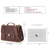 Men's Full Grain Brown Leather Briefcase