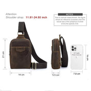 Men's Durable Leather Crossbody Bag - Stylish Small Chest Bag