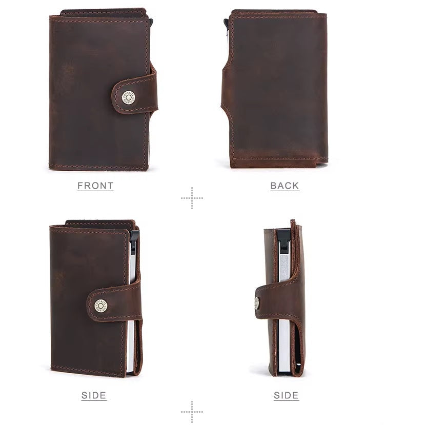 Men's RFID Blocking Leather Card Holder Wallet