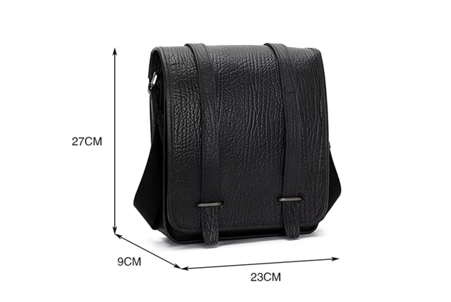 Handmade Men's Leather Sling Bag, Genuine Crossbody Messenger Bag