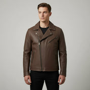 Men's Handmade Cafe Racer Leather Jacket