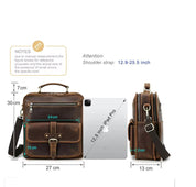 Men's Messenger Bag - Premium 12.9" iPad Leather Bag