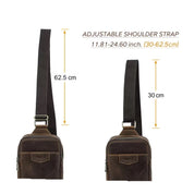 Men's Durable Leather Crossbody Bag - Stylish Small Chest Bag