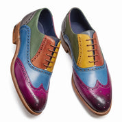 Men's Multicolor Wingtip Leather Brogue Oxfords — Strachan