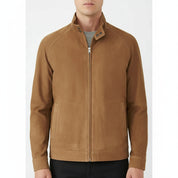 Men's Handmade Racer Suede Jacket