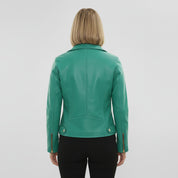 Women's Handmade Biker Leather Jacket