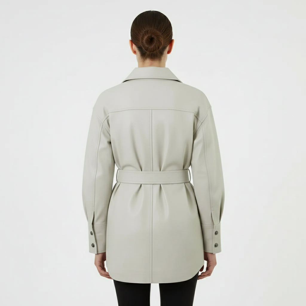 Women's Handmade Utility Jacket with Belt