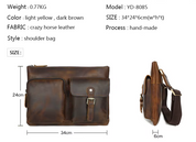 Men's Genuine Leather Crossbody Laptop Messenger Bag