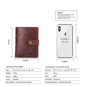 Men’s Short-Length Genuine Leather Wallet - RFID Card Holder with Coin Purse