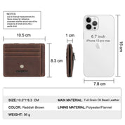 Slim Leather RFID Blocking Wallet Card Organizer