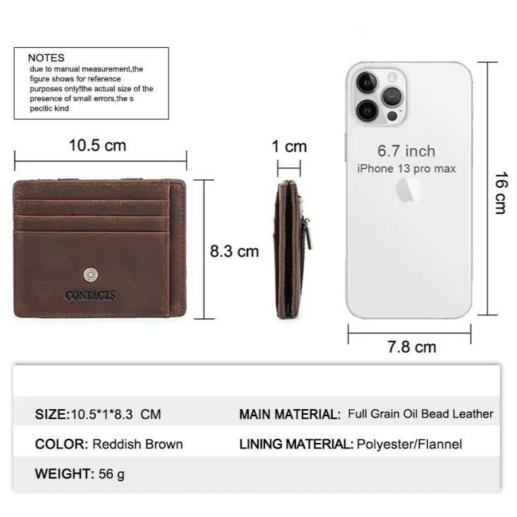 Slim Leather RFID Blocking Wallet Card Organizer