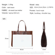 Premium Brown Leather Tote Bag – Sophisticated and Functional