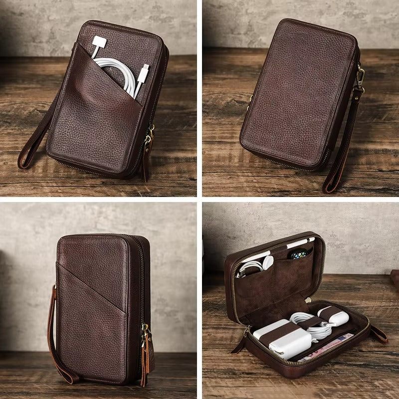 Vintage Leather Tech Case