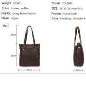 Men’s Vintage Crossbody Messenger Bag – Genuine Leather Shoulder Tote