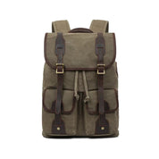 Men's Vintage Canvas Backpack, Retro Waterproof Laptop Bag