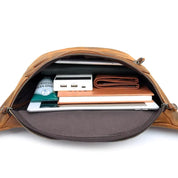 Premium Leather Waist Bag - Crossbody Shoulder Fanny Pack