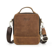 Men’s Genuine Leather Crossbody Sling Bag - Stylish Phone Holder with Card & Pen Slots