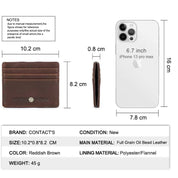 Men’s Slim Leather Magic Wallet with Money Clip